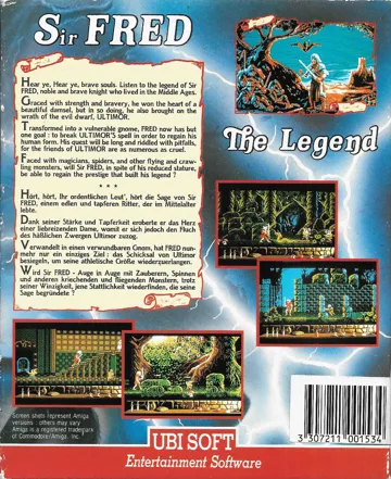 Sir Fred - The Legend box cover back